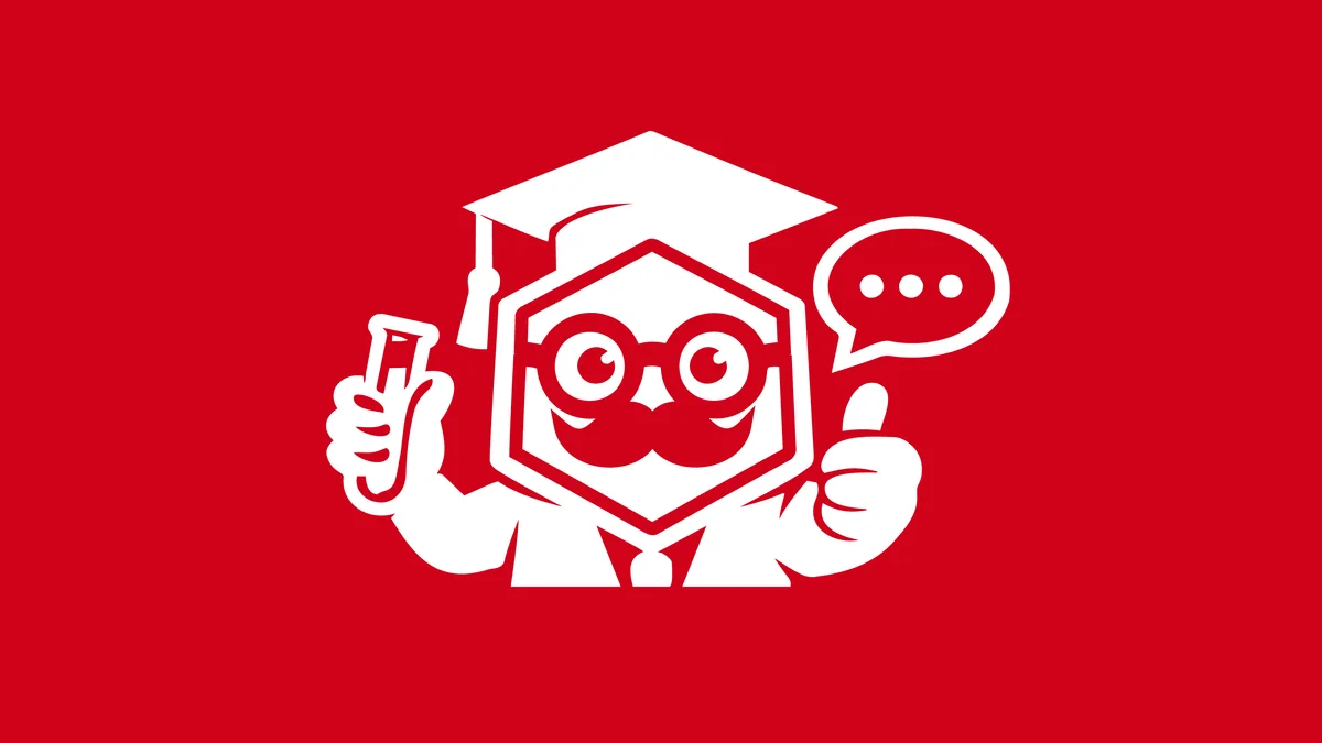 Professor Poly, the Ultimate Linings AI polyurea education tool, giving a thumbs up