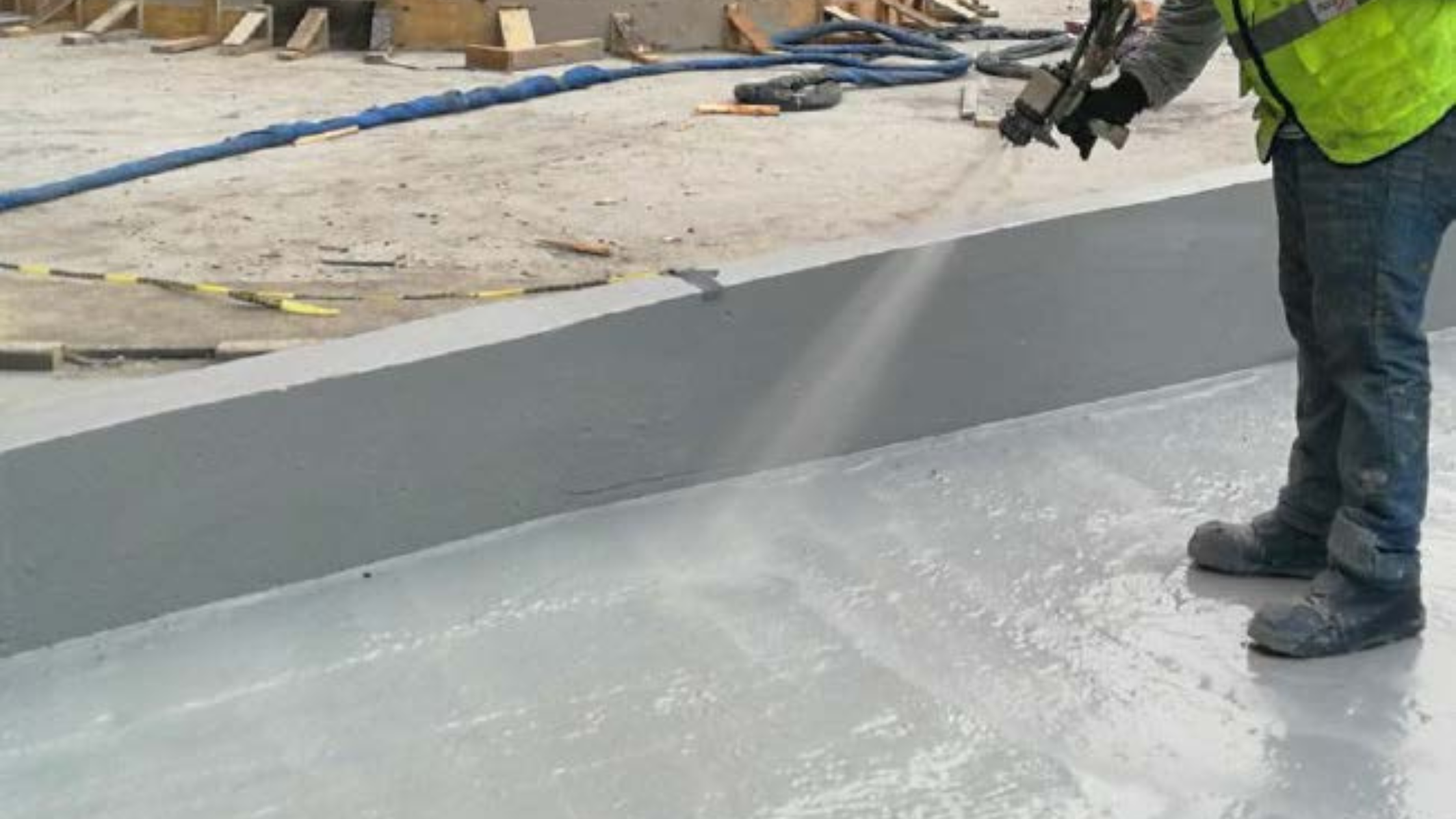 applying polyurea concrete protection